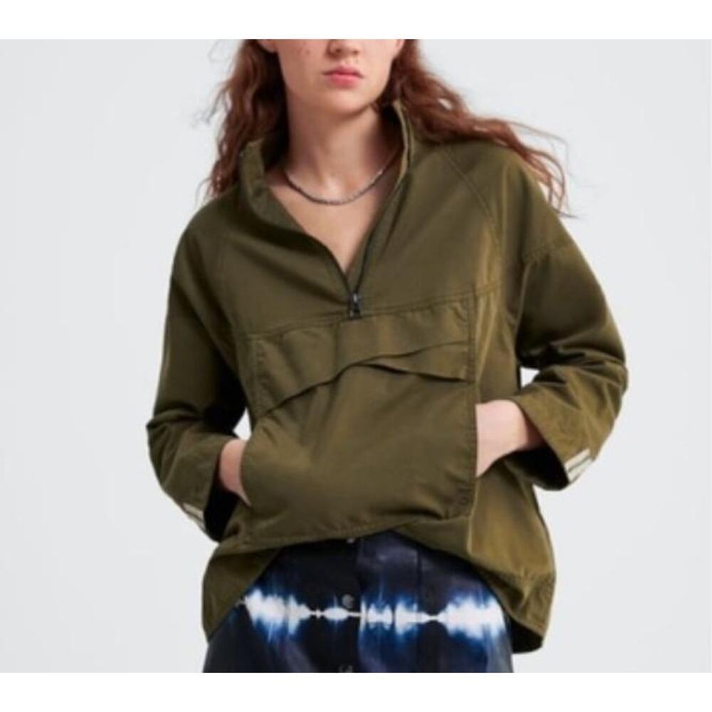 Zara Women's Green Pullover Jacket - Size Small - EUC